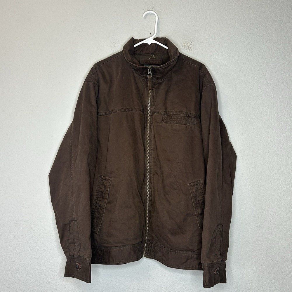Timberland Stratham Issue Canvas Jacket Men's Size 2XL XXL Dark Brown Y2K